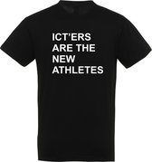 T-shirt ICT'ERS ARE THE NEW ATHLETES| T-shirt heren grappig | grappige cadeaus voor mannen | Zwart | maat 5XL