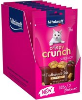 VITAKRAFT Krokante Crunch Kalkoen Chia Zaad Kat Snack - 8x60g Pack