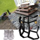 2 stuks - 42,5x42,5x4cm - Bestratingsmal - Cement Baksteen Betonmallen - DIY Path Maker - Tuinsteenwegvorm