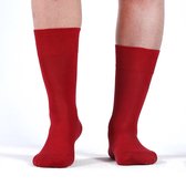 Colorcool Heren Sokken | Red Mercerized Socks - RED, 43-45| mercerized cotton | 43-45 | Normale boord - Naadloos - Geen Padding