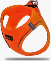 PetTagArt  Air-Mesh Hondentuig- 2XSMALL-Neon Oranje