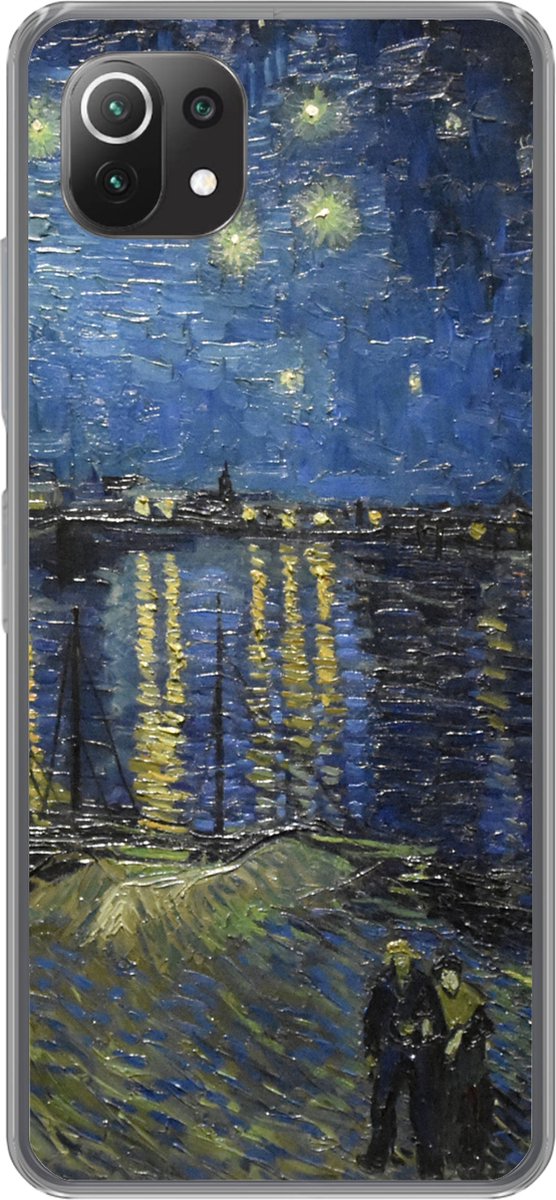 Telefoonhoesje Geschikt voor Xiaomi 11T hoesje - Sterrennacht boven de Orsay Parijs - Vincent Van Gogh - Siliconen Telefoonhoesje Telefoonhoesje