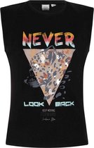 Indian Blue meiden t-shirt Never Acid Black