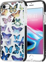 ShieldCase Black Butterflies geschikt voor Apple iPhone SE 2022 hoesje