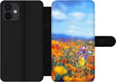 Bookcase Geschikt voor iPhone 12 Mini telefoonhoesje - Cosmos - Kleuren - Lente - Met vakjes - Wallet case met magneetsluiting