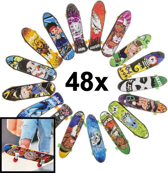Decopatent® 48 PCS Finger Skateboard - Fingerboard - Mini Skateboard -  Jouets Finger... | bol.com
