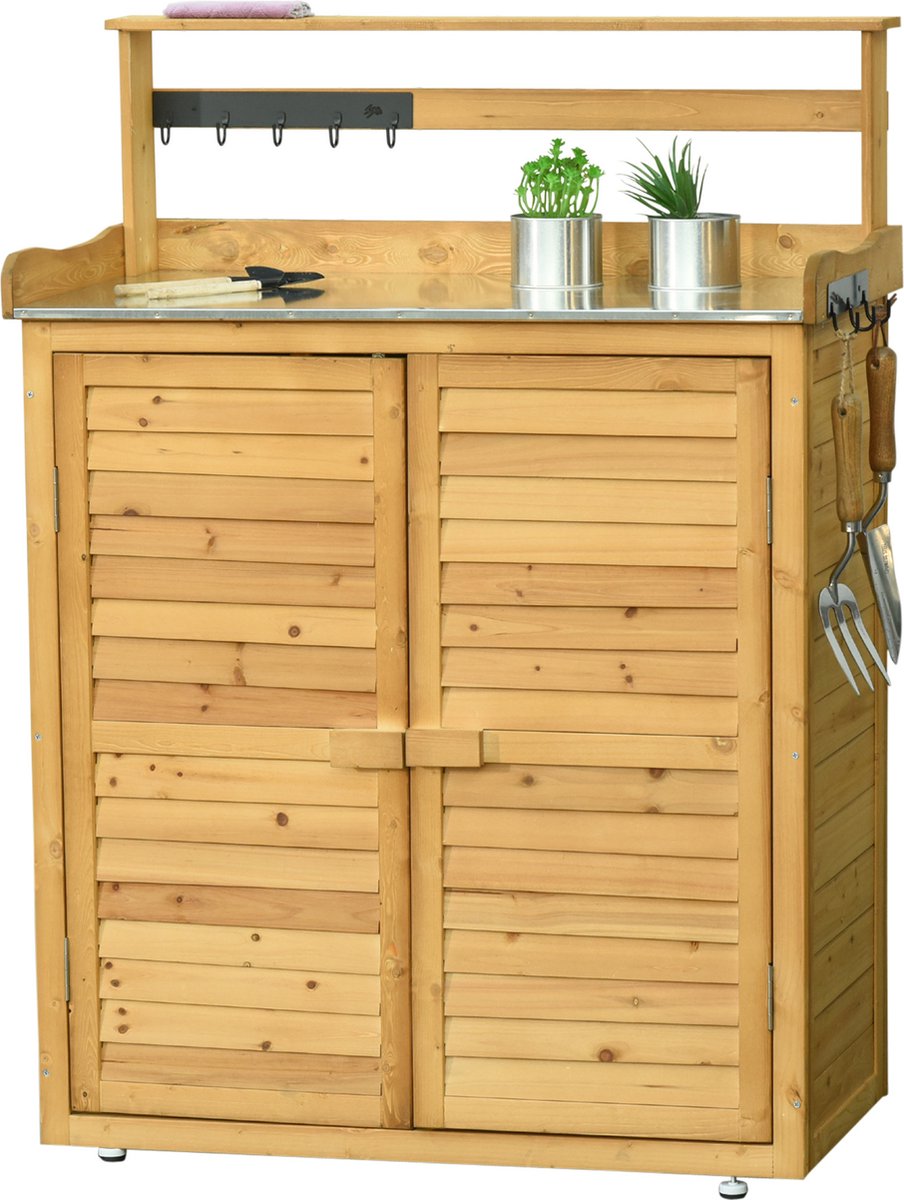 Tuinkast XL – Aluminium dakplaten – Schuifdeuren - J&P Buiten-Hout Tuinkast XL – Aluminium dakplaten – Schuifdeuren - J&P Buiten-Hout