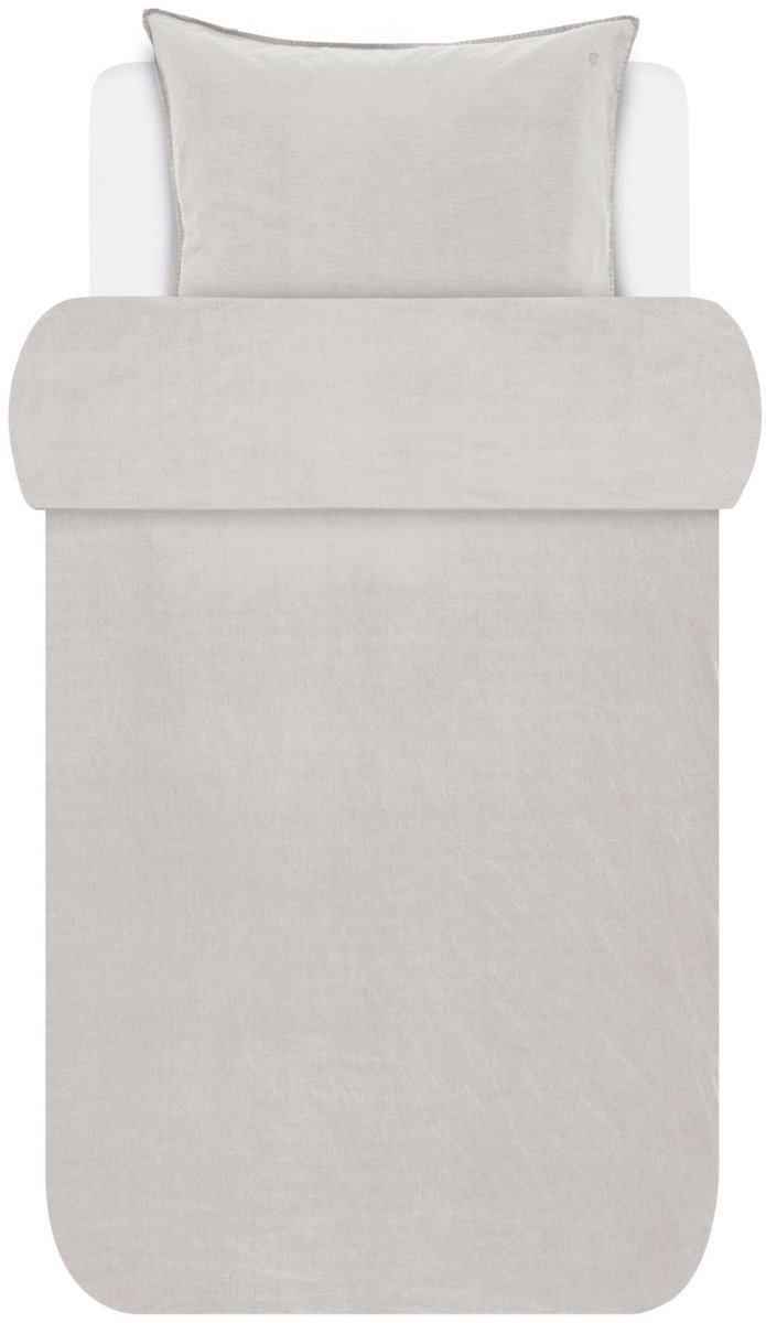 Marc O'Polo Senja - Dekbedovertrek - Eenpersoons - 140x200/220 cm + 1 kussensloop 60x70 cm - Soft oatmeal