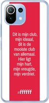 6F hoesje - geschikt voor Xiaomi Mi 11 Lite -  Transparant TPU Case - AFC Ajax Dit Is Mijn Club #ffffff