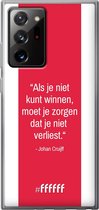 6F hoesje - geschikt voor Samsung Galaxy Note 20 Ultra -  Transparant TPU Case - AFC Ajax Quote Johan Cruijff #ffffff