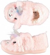 sloffen 3D Unicorn meisjes polyester roze maat 19-20