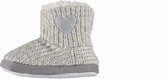 sloffen gebreid meisjes textiel grijs/wit maat 29-30