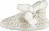 sloffen dames elastomeer/textiel beige maat 41-42