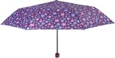 paraplu Bloemen dames 96 cm microfiber paars
