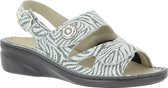 Luxe sandaal met stretch inzet mt:40 grijs/wit (met CE-keurmerk) merk: Varomed model: Isabelle sandaal echt leder