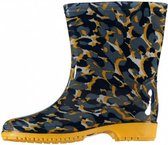 regenlaarzen panter dames rubber geel/blauw mt 37