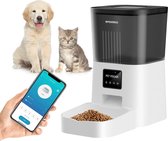 PEDOMUS Wifi Automatische Voerbakken voor katten en honden, 4L automatische voederautomaat met app-bediening