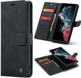 Samsung Galaxy S22 Ultra Hoesje Charcoal Gray - Casemania 2 in 1 Magnetic Book Case