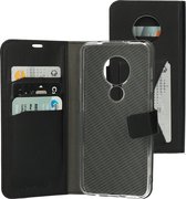 Nokia 6.2 Hoesje - Mobiparts - Classic Wallet Serie - Kunstlederen Bookcase - Zwart - Hoesje Geschikt Voor Nokia 6.2