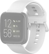 Mobigear Dotted Siliconen Bandje voor Fitbit Versa - Wit