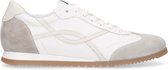 Manfield - Dames - Beige leren sneakers - Maat 39