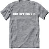 Kat Int Bakkie - Katten T-Shirt Kleding Cadeau | Dames - Heren - Unisex | Kat / Dieren shirt | Grappig Verjaardag kado | Tshirt Met Print | - Donker Grijs - Gemaleerd - L