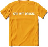 Kat Int Bakkie - Katten T-Shirt Kleding Cadeau | Dames - Heren - Unisex | Kat / Dieren shirt | Grappig Verjaardag kado | Tshirt Met Print | - Geel - S
