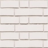 muurstickers White Bricks 30 x 30 cm EVA wit 3 stuks