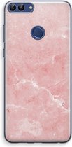 Case Company® - Huawei P Smart (2018) hoesje - Roze marmer - Soft Cover Telefoonhoesje - Bescherming aan alle Kanten en Schermrand