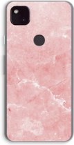 Case Company® - Google Pixel 4a 5G hoesje - Roze marmer - Soft Cover Telefoonhoesje - Bescherming aan alle Kanten en Schermrand