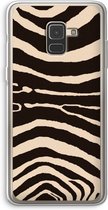 Case Company® - Samsung Galaxy A8 (2018) hoesje - Arizona Zebra - Soft Cover Telefoonhoesje - Bescherming aan alle Kanten en Schermrand