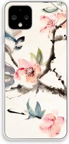 Case Company® - Google Pixel 4 hoesje - Japanse bloemen - Soft Cover Telefoonhoesje - Bescherming aan alle Kanten en Schermrand