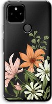 Case Company® - Google Pixel 5 hoesje - Floral bouquet - Soft Cover Telefoonhoesje - Bescherming aan alle Kanten en Schermrand