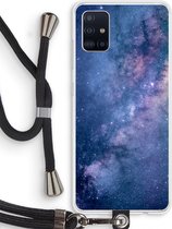 Case Company® - Samsung Galaxy A51 4G hoesje met Koord - Nebula - Telefoonhoesje met Zwart Koord - Bescherming aan alle Kanten en Over de Schermrand