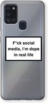 Case Company® - Samsung Galaxy A21s hoesje - I'm dope - Soft Cover Telefoonhoesje - Bescherming aan alle Kanten en Schermrand