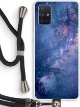 Case Company® - Samsung Galaxy A71 hoesje met Koord - Nebula - Telefoonhoesje met Zwart Koord - Bescherming aan alle Kanten en Over de Schermrand