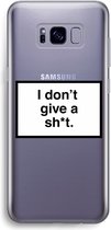 Case Company® - Samsung Galaxy S8 Plus hoesje - Don't give a shit - Soft Cover Telefoonhoesje - Bescherming aan alle Kanten en Schermrand