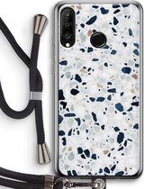 Case Company® - Huawei P30 Lite hoesje met Koord - Terrazzo N°1 - Telefoonhoesje met Zwart Koord - Bescherming aan alle Kanten en Over de Schermrand