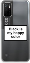 Case Company® - Xiaomi Poco M3 Pro 5G hoesje - Black is my happy color - Soft Cover Telefoonhoesje - Bescherming aan alle Kanten en Schermrand