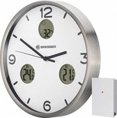 wandklok MyTime 30 cm RVS zilver/wit