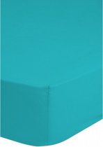 hoeslaken 180 x 220 cm katoen aqua