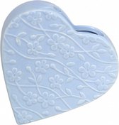 luchtbevochtiger Heart 13 cm keramiek blauw 2-delig