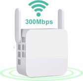 Homezie WiFi versterker | Tot 300 Mbps | Vergroot uw WiFi bereik | Probleemloze installatie | WiFi repeater | Verbindt tot 35 apparaten tegelijk