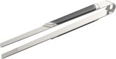 vleespincet Premium 39,7 x 4,7 cm RVS zilver/zwart