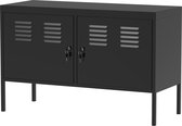 Merax Metalen Lockerkast 100 x 40 x 64 cm - Opbergkast met Sleutel vergrendeling - Zwart