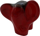 Otto Keramik decoratief beeld olifant keramiek Lava - Olifanten beeld - Beeld olifant - Beeld van keramiek - Dierenbeeld