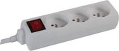 stekkerdoos 230V 3500W penaarde 3 meter wit