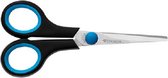 schaar linkshandig Easy Grip 14 cm RVS zwart
