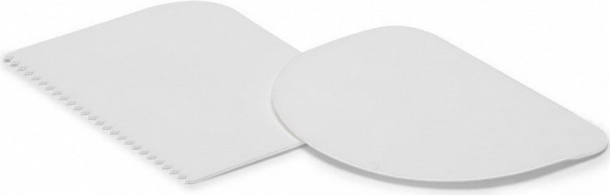 deegschraper set 12 x 9 cm wit 2-delig