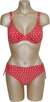 Rösch - bikini - rood met wit - 40 D + 40 / 80D + L